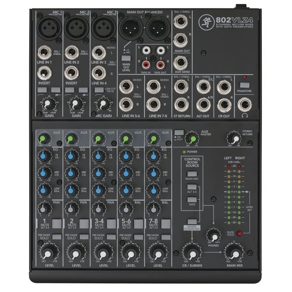 Mackie 802VLZ4 DJ mixer - audio mixers (20-20000 Hz)