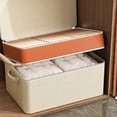 thumbnail image 3 of Wardrobe Clothes Organizer Double Layer Zipper Clothes Storage Bag Wardrobe Storage Box Portable Storage Bag Winter Quilt Storage Box Storage Bag Organizer, 3 of 6