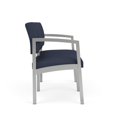 thumbnail image 4 of Lenox Steel Reception Waiting Room Healthcare Loveseat / Silver Steel / Blue, 4 of 5