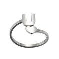 thumbnail image 3 of Fashion 26 English Letter Opening Rings Stainless Steel Girls Love Retro Jewelry, 3 of 9