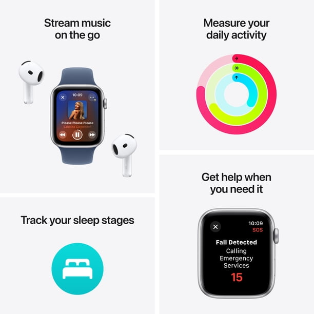 Apple Watch SE2 40mm GPS Midnight Aluminum Case with Ink Sport