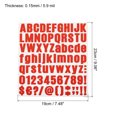 thumbnail image 2 of Unique Bargains Vinyl Self Adhesive Letter Number Sticker Decal Kit, Red 81 Piece 10 Sheets, 2 of 5