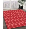 thumbnail image 3 of Ahgly Company Tapis d'Intérieur Lavables à la Machine, Carrés, Transitionnels, Rouges, 7 Pieds Carrés, 3 of 7