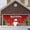B, variant on WMQPNNS Made in Canada Large Garage Door Banner Outdoor for Holiday Season Festive Xmas Front Porch Welcome Sign with Santa Sleigh Reindeer Snowman Design Durable Material