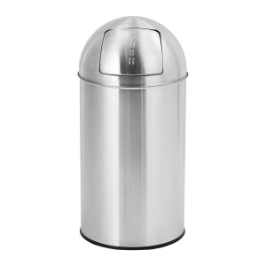 1 Stainless Steel Sliding Door Ball Lid Trash Can