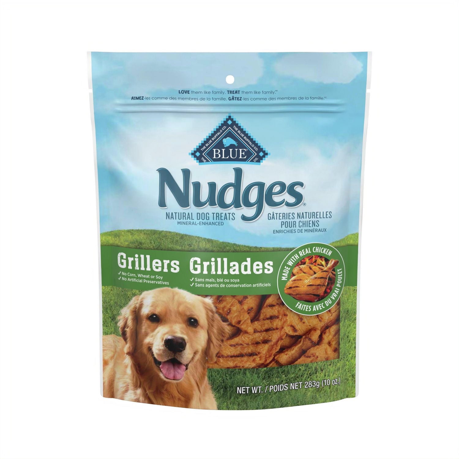 Blue Buffalo Nudges Grillers Natural Dog Treats Made with Real Chicken, 10-oz.
