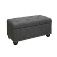 thumbnail image 5 of Convenience Concepts Designs4Comfort Ottomane de Rangement 7th Avenue en Tissu Gris, 5 of 5