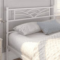 thumbnail image 4 of Yaheetech Metal Platform Bed with Cloud-inspired Design, Twin, White, 4 of 9