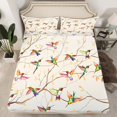 thumbnail image 2 of Erosebridal Ensemble de Draps Colibri Simple, Ensembles de Literie Feuilles Botaniques, Léger, 2 of 6