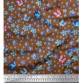thumbnail image 1 of Soimoi Viscose Chiffon Fabric Butterfly & Flower Print Fabric by the Yard 42 Inch Wide, 1 of 3