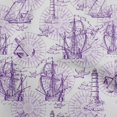 thumbnail image 1 of oneOone Tissu Violet en Polyester Spandex Imprimés Nautiques Tissu pour Robe Tissu Imprimé Tissu au Mètre 56 Pouces de Large, 1 of 3