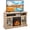 Natural, variant on Gymax 48'' Fireplace TV Stand W/ 1400W Electric Fireplace for TVs up to 50 Inches White