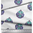thumbnail image 3 of Soimoi Rayon Fabric Leaves & Floral Block Print Sewing Fabric Yard 56 Inch Wide, 3 of 3