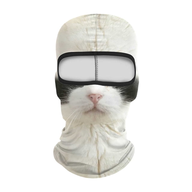 Cagoule Intégrale pour Chat Chien Animal Halloween Ski pour Sports de Plein Air, Équitation et Randonnée