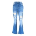 thumbnail image 4 of Birdeem Mode Femmes Jeans Unis à Poches Pantalon en Denim Femme Trou Bas Pantalon Décontracté, 4 of 6