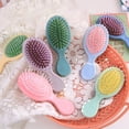 thumbnail image 5 of DEBGFS Mini Peignes Colorés Bébé Enfants Sac Gonflable Masseur de Tête Portable Brosse à Cheveux Coiffage, Bleu, 5 of 5