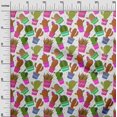 thumbnail image 3 of oneOone Tissu Polyester Lycra Brun Rouille Cactus Matériel de Couture Tissu Imprimé au Mètre 56 Pouces de Large, 3 of 5