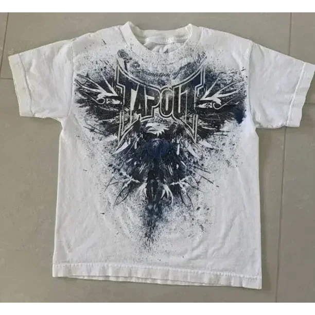 Y2K T shirt Men New Hip Hop Red TAPOUT Printing Round Neck