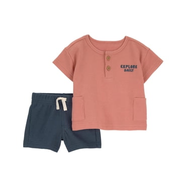 Carter's Child of Mine Gar Ensemble short 2 pièces - Orange Explorer