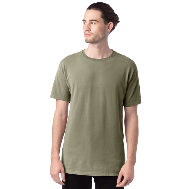 Hanes Mens Big ComfortWash Garment Dyed Short Sleeve Tee, M, Faded Fatigue