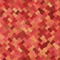 thumbnail image 1 of Ahgly Company Tapis d'Intérieur Lavable à la Machine, Carré, Transitionnel, Orange Rouge Orange, Tapis de Zone, 6 Pieds Carré, 1 of 7