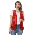 thumbnail image 4 of TOPTIE Adult Mesh Vest Zipper Supermarket Team Volunteer Multi-pocket Uniform Vest, 4 of 6