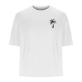 thumbnail image 4 of T-shirts pour Hommes Imprimés Palmier Graphiques T-Shirts Décontractés Été Plage Hawaïenne Manches Courtes Col Rond, 4 of 4