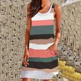 thumbnail image 2 of Womens Summer Casual Sleeveless Round Neck Printed ​Tank Dresses, 2 of 4