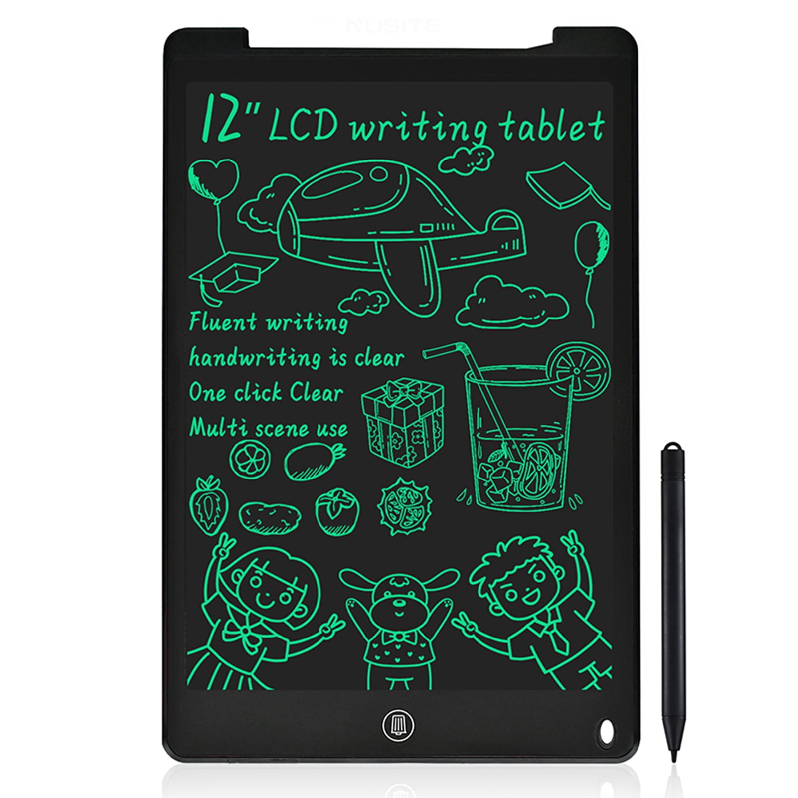 Amdohai LCD Writing Tablet 12 Inch Monochrome Screen with Stylus ...