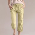 thumbnail image 2 of School Clothes for Girls Suet Pants for Girls Kids Comfortable High Waisted Wide Leg Pants Drawstring Elastic Trousers Comfy Straight Leg Long Pants With Pockets, 2 of 5