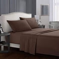thumbnail image 1 of Sheet Set Chocolate Solid 100 Percent Pure Cotton Super Soft 4-Piece Sheet Set with 10" Inch Pocket Sheet Set 450TC (King, Chocolate), 1 of 2