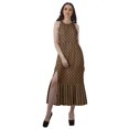 thumbnail image 1 of Moomaya Robe Longue Maxi de Fête pour Femmes en Rayonne Imprimée à Encolure Licou avec Fente avant, 1 of 4