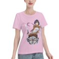 thumbnail image 2 of Women's Basic Short Sleeve T-Shirt Attacking Giant Mikasa Ackerman, 2 of 6