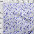 thumbnail image 3 of oneOone Viscose Jersey Blue Fabric Florals Craft Projects Decor Fabric Printed By The Yard 60 Inch Wide, 3 of 4