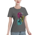 thumbnail image 2 of T-Shirt Basique à Manches Courtes pour Femmes Style de Rue Demon Slayer, 2 of 6