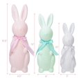 thumbnail image 3 of Easter Decorations - 3 Pack Pastel Flocked Bunny Kit - Spring Table Centerpieces Indoor Decor - Bunnies Decoration Set for Home & Party, 3 of 5