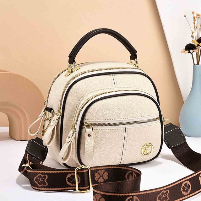 Adjustable Wide Shoulder Strap Leather Bag Hundred Bag Ladies Shoulder Bag