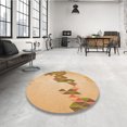 thumbnail image 4 of Ahgly Company Machine Washable Indoor Rectangle Transitional Orange Area Rugs, 6' x 9', 4 of 7
