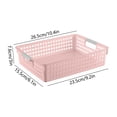 thumbnail image 3 of Cagogo Plastic Storage Baskets Organizer Bins, Multi-Purpose Bathroom Shower Caddy LaundryToyBasket, Waterproof Easy Clean Rectangular Basket for Kitchen Bedroom Countertop Decor, 3 of 6