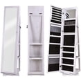 thumbnail image 4 of Soges 360 Degree Rotatable Jewelry Armoire with Full-length Mirror, White, 4 of 9