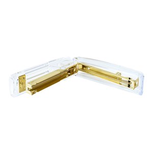 Stapler transparent en plastique Livre clair Stitcher bureau Stapleur ménagère