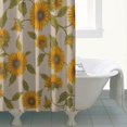 thumbnail image 4 of Ensemble de Rideau de Douche avec Encliquetable, Beige Vert Marguerite (3) Rideaux de Douche Réutilisables Doublure de Douche, Rideau de Salle de Bain Décoratif en Polyester, 72x72 Pouces, 4 of 4