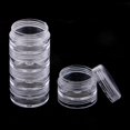 thumbnail image 4 of KLKCMS 4Pcs 5 Stacking Beads Containers Clear Screw Top Jar Nail Art Storage Boxes, 4 of 9