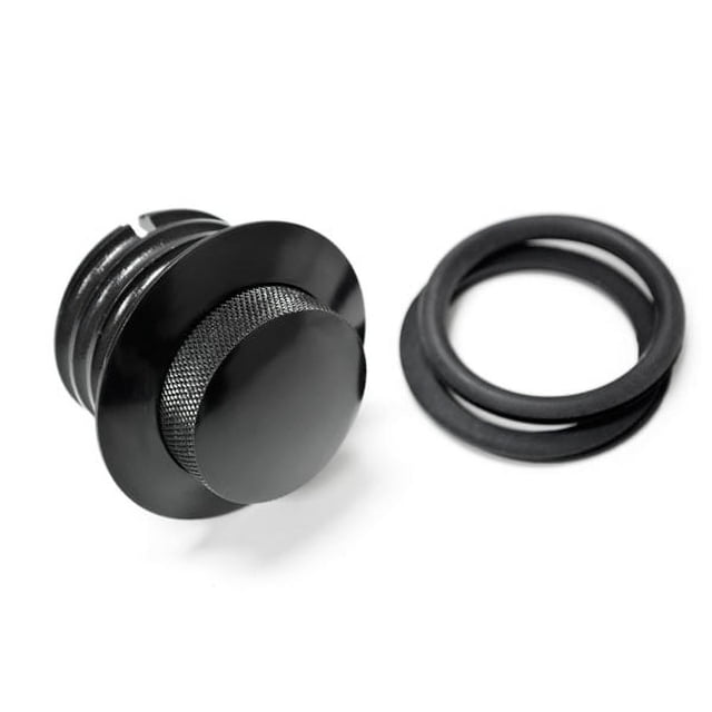 Krator Flush Bouchon d'Essence Noir Pop-Up Réservoir de Carburant Ventilé Compatible avec Softail Deux FXSTD 2000-2007