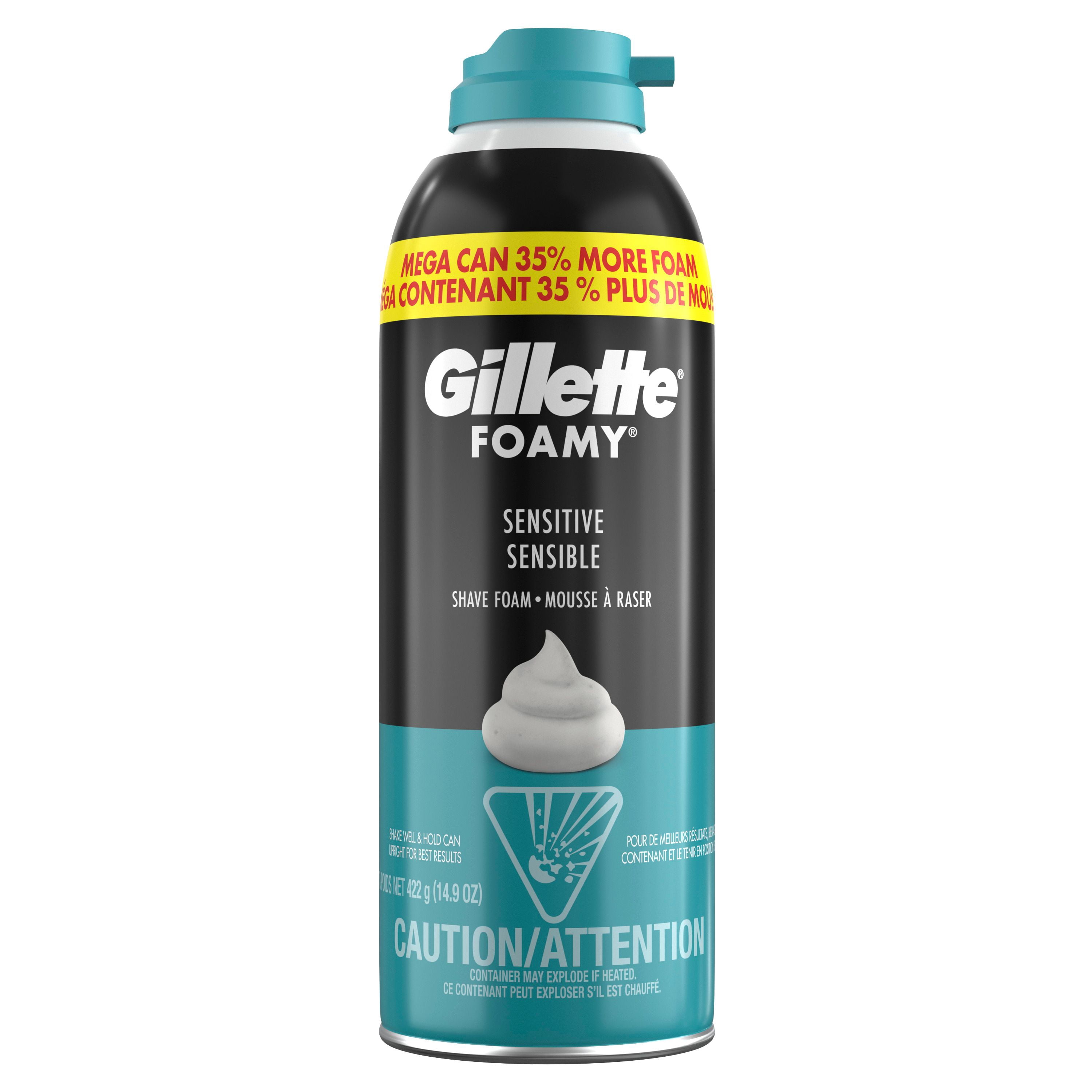 Mousse à raser pour hommes Gillette Foamy Peau sensible