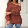 thumbnail image 1 of EGNMCR Chandails pour Femmes Mode Couleur Unie Grande Taille Ample Col Rond Chandail, Cadeaux pour Femmes, 1 of 6