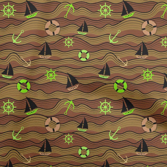oneOone Rayon Dusty Blue Fabric Sea Sewing Material Print Fabric By The Yard 56 Inch Wide