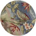 thumbnail image 1 of HomeRoots 353046 Tapis Rond en Polyester Bleu et Sauge de 5 Pi 6 Po, 1 of 1