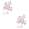 thumbnail image 3 of Maytalsory Color Changing Lighted Rose Lamp Remote Control Energy Saving Artificial Bonsai Tree Lights Gift For Any Occasion white pink white rod 2Set, 3 of 6