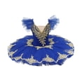 thumbnail image 2 of LOVZFMLL Jupe Princesse à Nœud pour Filles, Été, Manches Courtes, Volants, Dentelle, Col Rond, Broderie, en Maille, 2 of 3